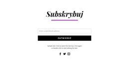 Subskrybuj Formularze I Ikony Społecznościowe - Wyświetl Funkcję E-Commerce