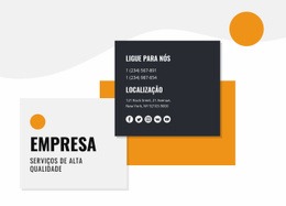 Bloco De Contato De Criativo - Maquete De Site Profissional Personalizável