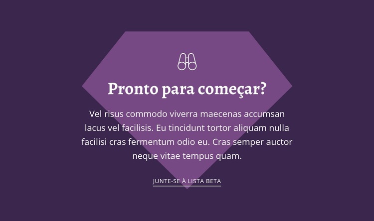 Pronto para começar Landing Page