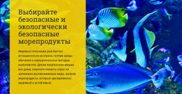 Выбирайте Безопасные Экологически Чистые Морепродукты Чистый И Минималистичный Шаблон