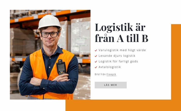 Logistik är från A till B Hemsidedesign