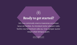 Ready To Get Started - Website Template