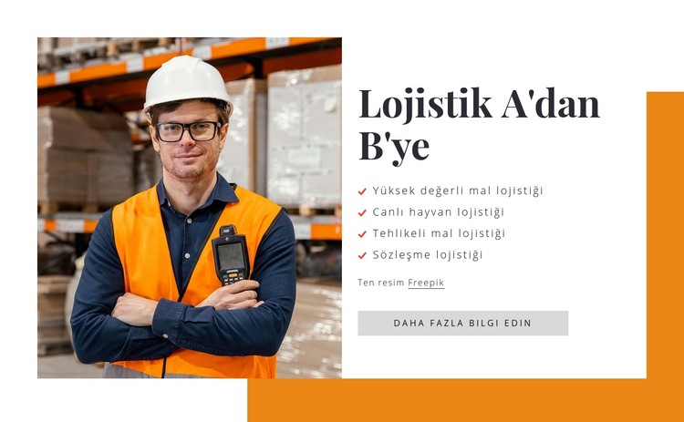 Lojistik A'dan B'ye CSS Şablonu