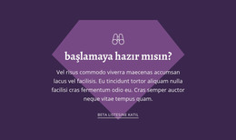 Başlamaya Hazır Mısın - HTML Sayfası Şablonu