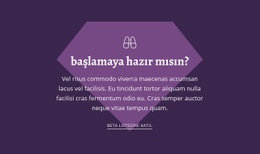 Başlamaya Hazır Mısın - Web Sitesi Şablonları