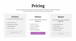 Creator Ad Other Pricing Plans