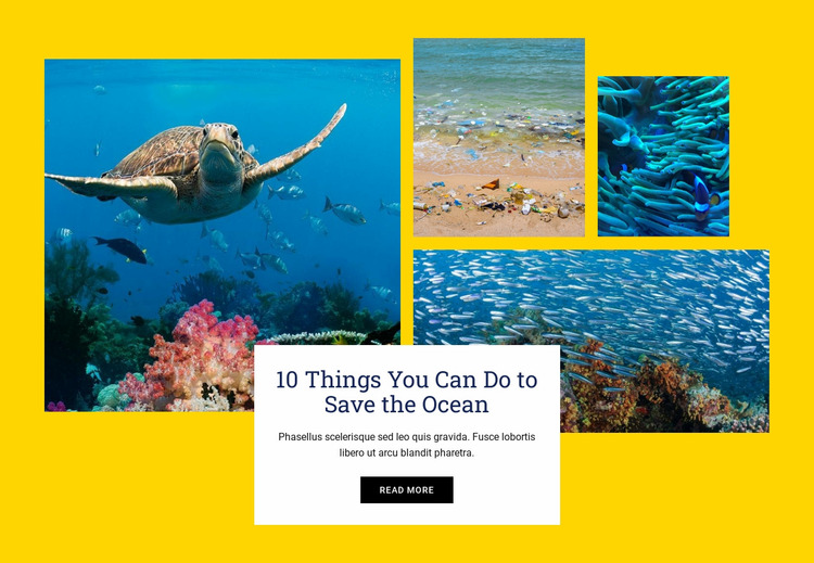 Things Save Ocean Website Mockup