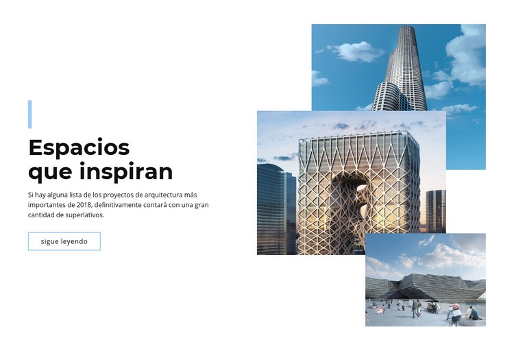 Espacios de la ciudad Diseño de páginas web