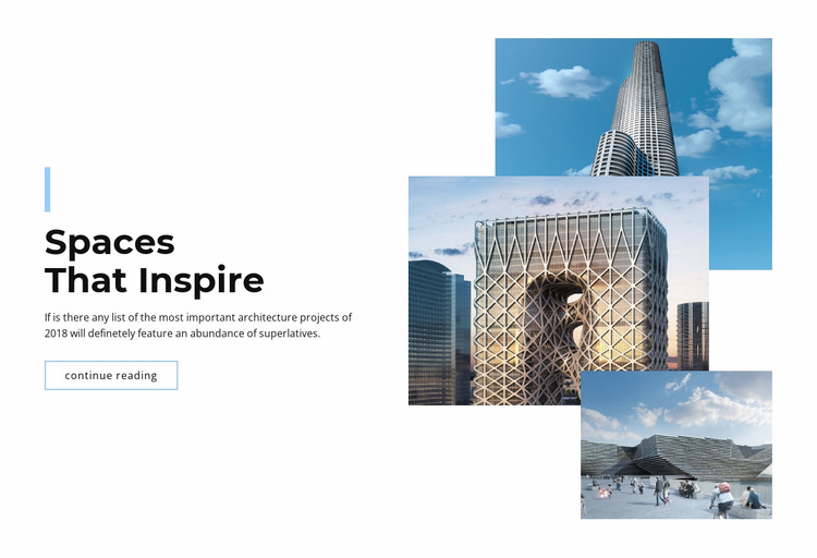 Spaces in the city Website Builder Templates