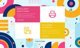 Features In Grid - Professional One Page Template
