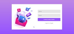 Creative Subscribe Form Parallax Effect