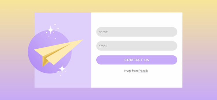 Subscribe form with gradient WordPress Website Builder