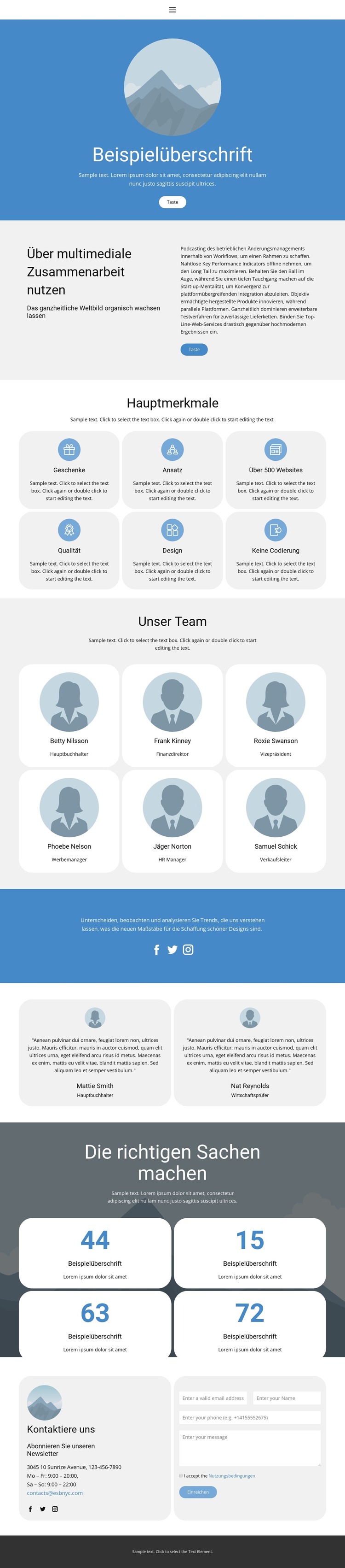Über uns 2 HTML-Vorlage