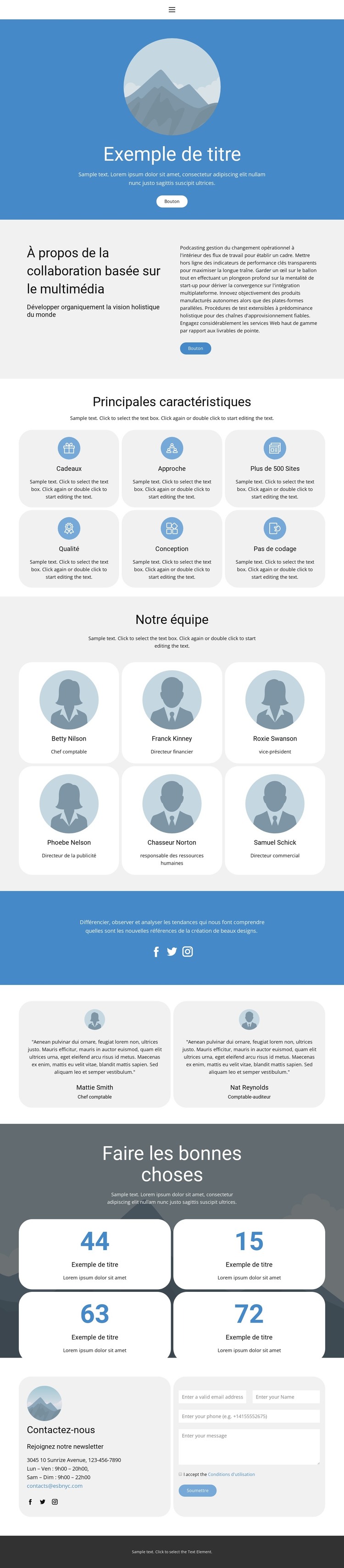 À propos de nous 2 Modèle HTML
