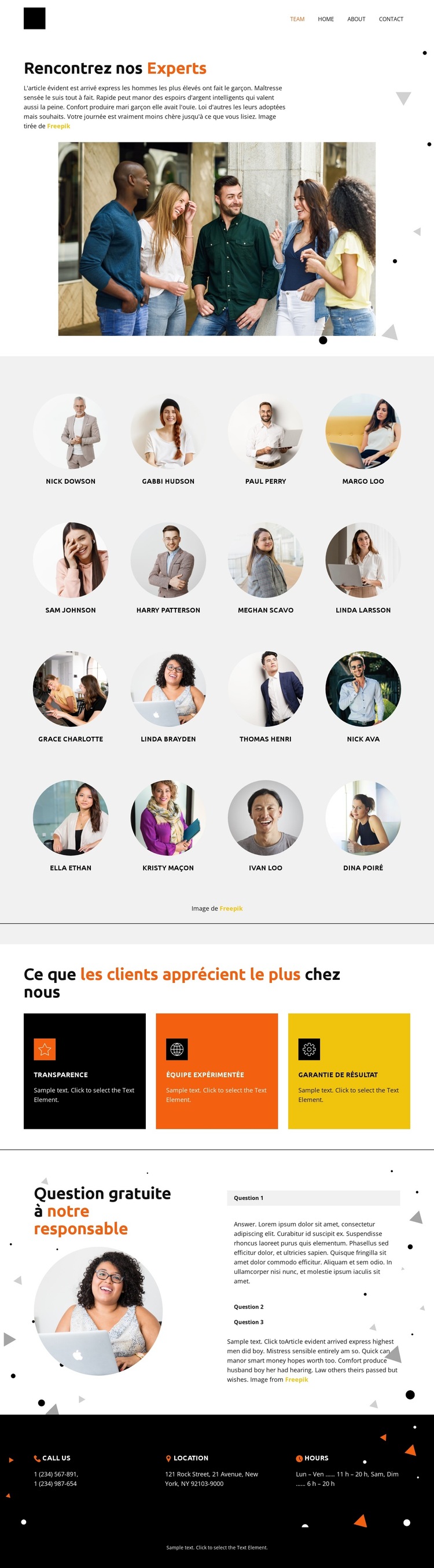 Intéressé à travailler Modèle de site Web