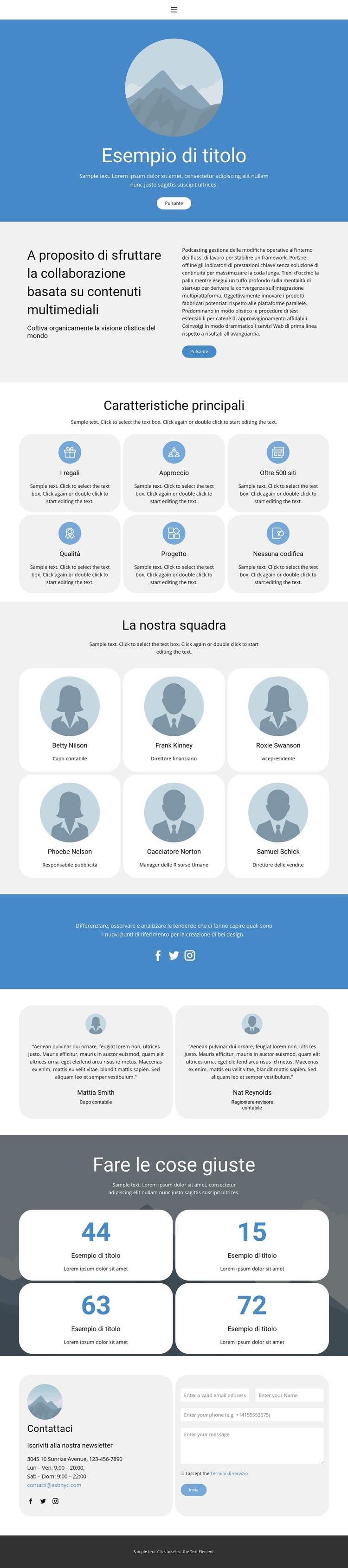 Chi siamo 2 Modello HTML