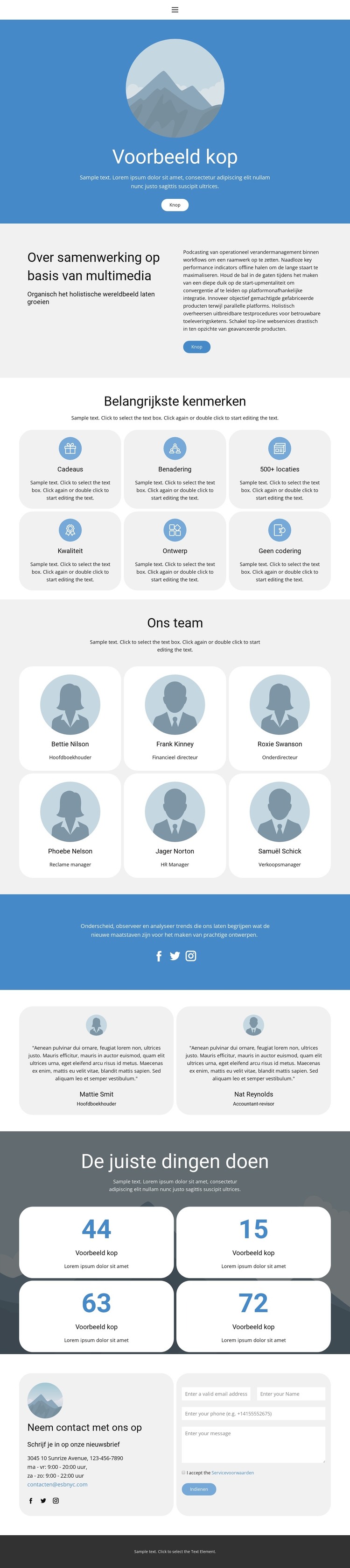 Over ons 2 HTML-sjabloon