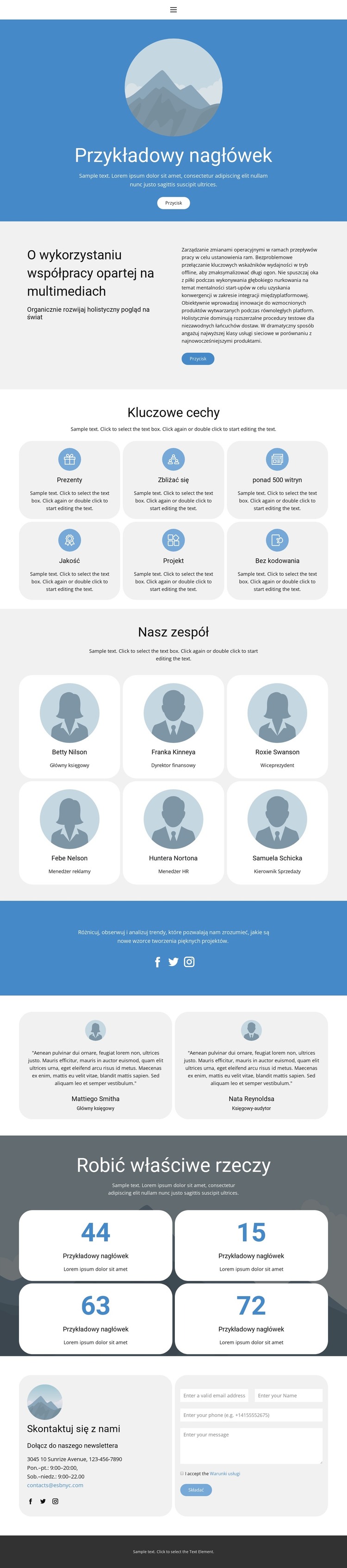 O nas 2 Szablon HTML