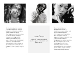 Dreier-Team Kostenlose CSS-Websitevorlage