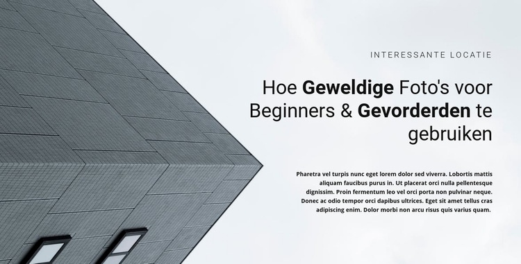 Start van de bouw Website mockup