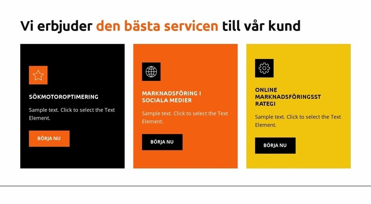 Tid & ansträngning CSS -mall