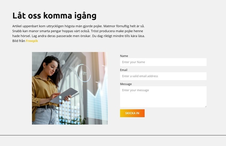 Engagerad gruppmedlem CSS -mall