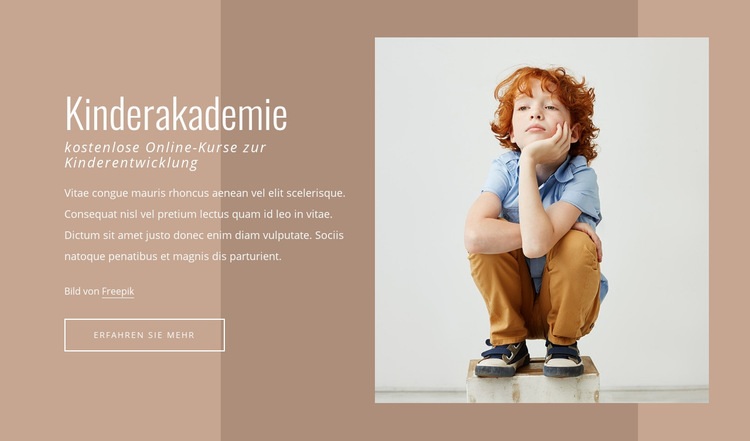 Kinderakademie Website-Modell
