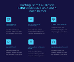 Kostenlose Funktionen Hosten - Integrierte CMS-Funktionalität