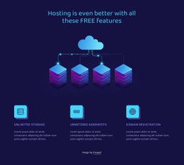 Hosting features - Html Code Example by Nicepage