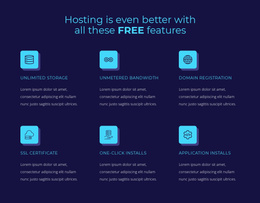 Hosting Free Features - Free Joomla Template