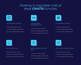 Gratis Functies Hosten - Responsieve Websitebouwer