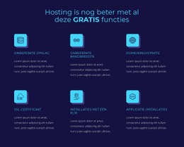 Siteontwerp Voor Gratis Functies Hosten