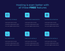 Hosting Free Features - Page Theme