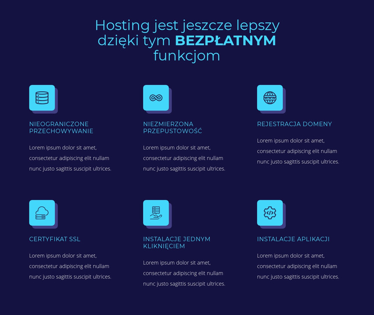 Hosting bezpłatnych funkcji Motyw WordPress