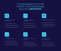 Modelo Web Responsivo Para Recursos Gratuitos De Hospedagem