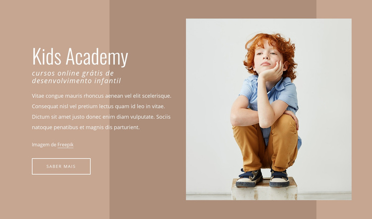 Academia infantil Modelo de site