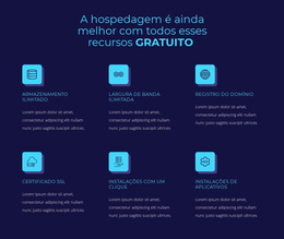 Recursos Gratuitos De Hospedagem - Tema WordPress Moderno