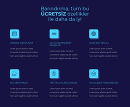 Ücretsiz Özellikler Barındırma Için Duyarlı HTML