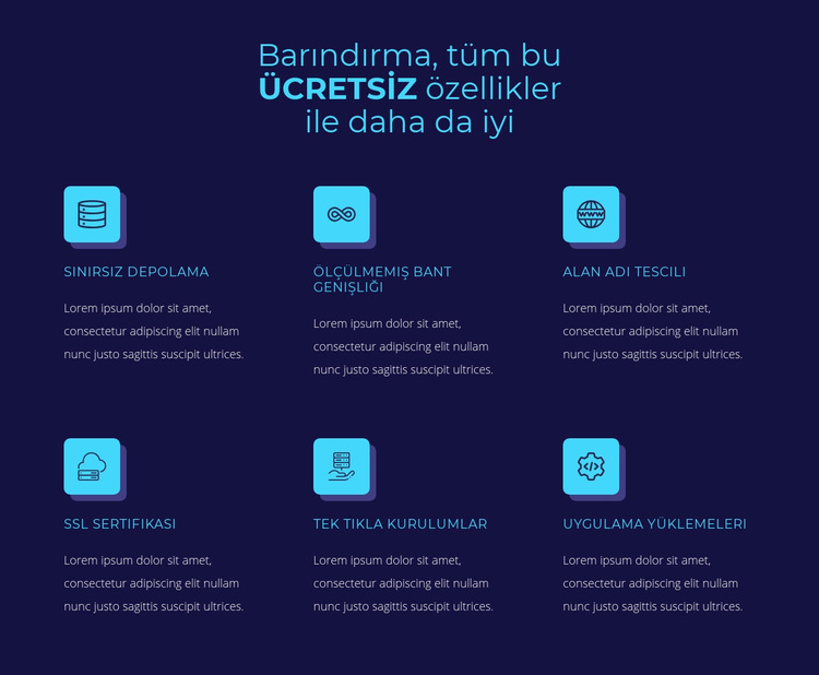 Ücretsiz özellikler barındırma WordPress Teması