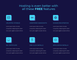 Hosting Free Features - Modern WordPress Theme