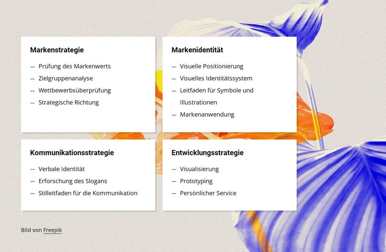 Markenstrategie Website design