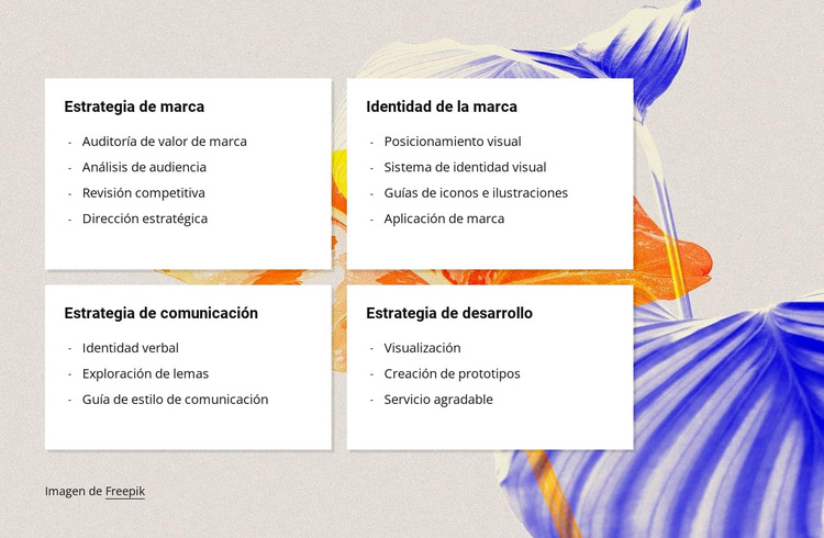 Estrategia de marca Plantilla de sitio web