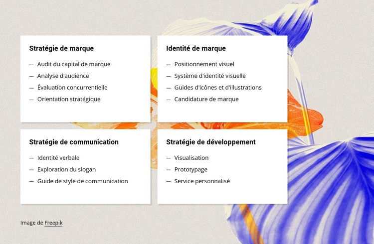 Stratégie de marque Modèle CSS