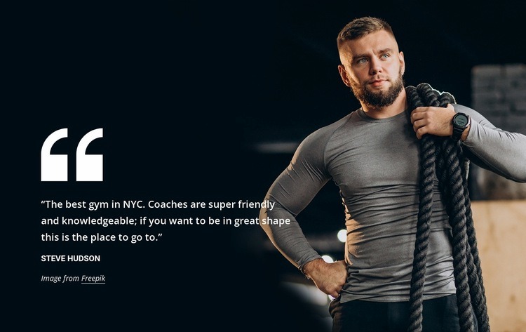Crossfit gym quote Homepage Design