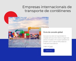 Empresas De Transporte Internacional De Contêineres - Modelo HTML5 De Funcionalidade