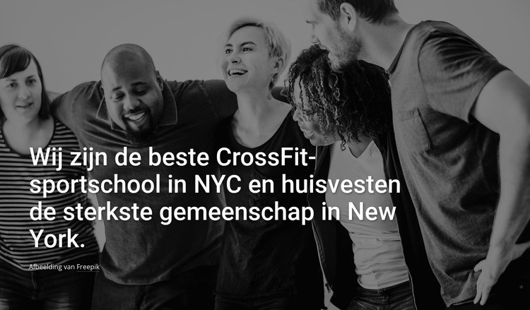 Wij zijn de beste crossfit sportschool Html Website Builder