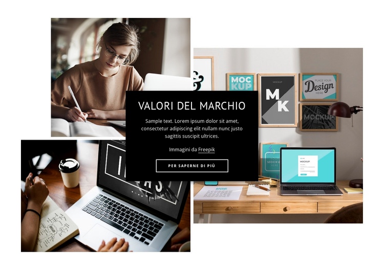 Valori del marchio Modelli di Website Builder