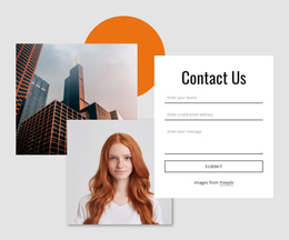Contact Form With Images - Website Template