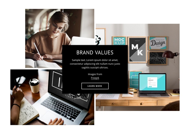 Brand values Web Page Design