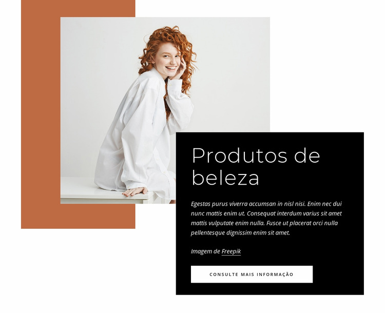 Produtos de beleza Template Joomla